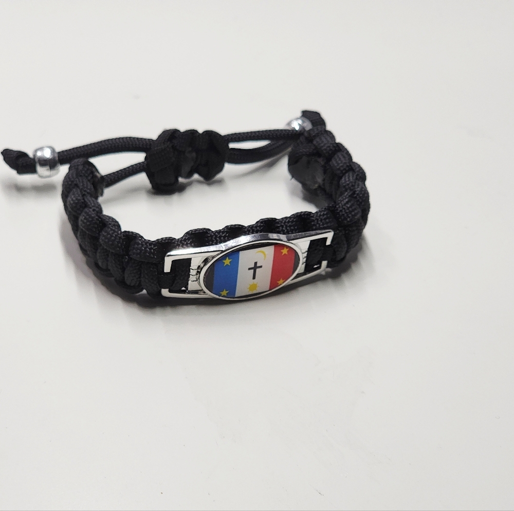 Pascua Yaqui Tribe Flag Adjustable Charm Bracelet Native American Heritage - Picture 3 of 4